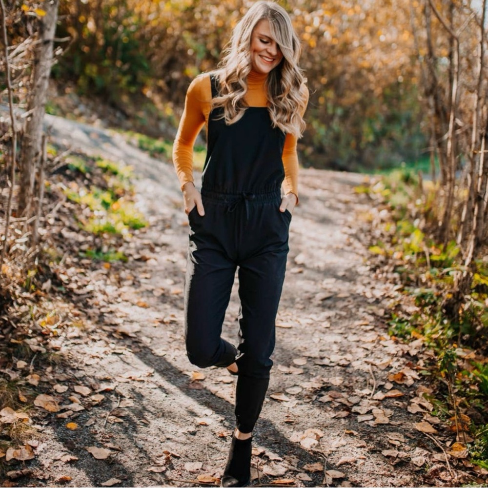 Albion Fit Jetsetter Jumpsuit Black Size S petite #102